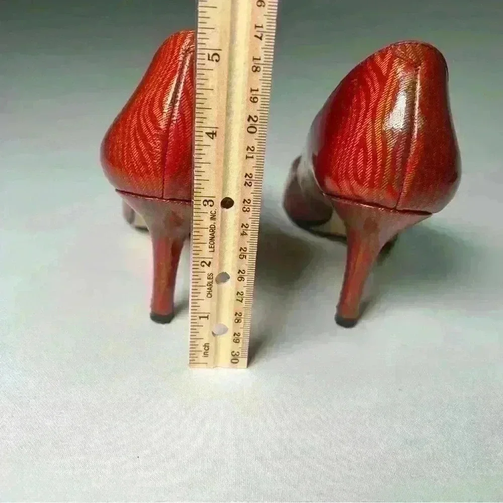 Casa Blanca heels in a beautiful print. SZ 8 M - Picture 6 of 9